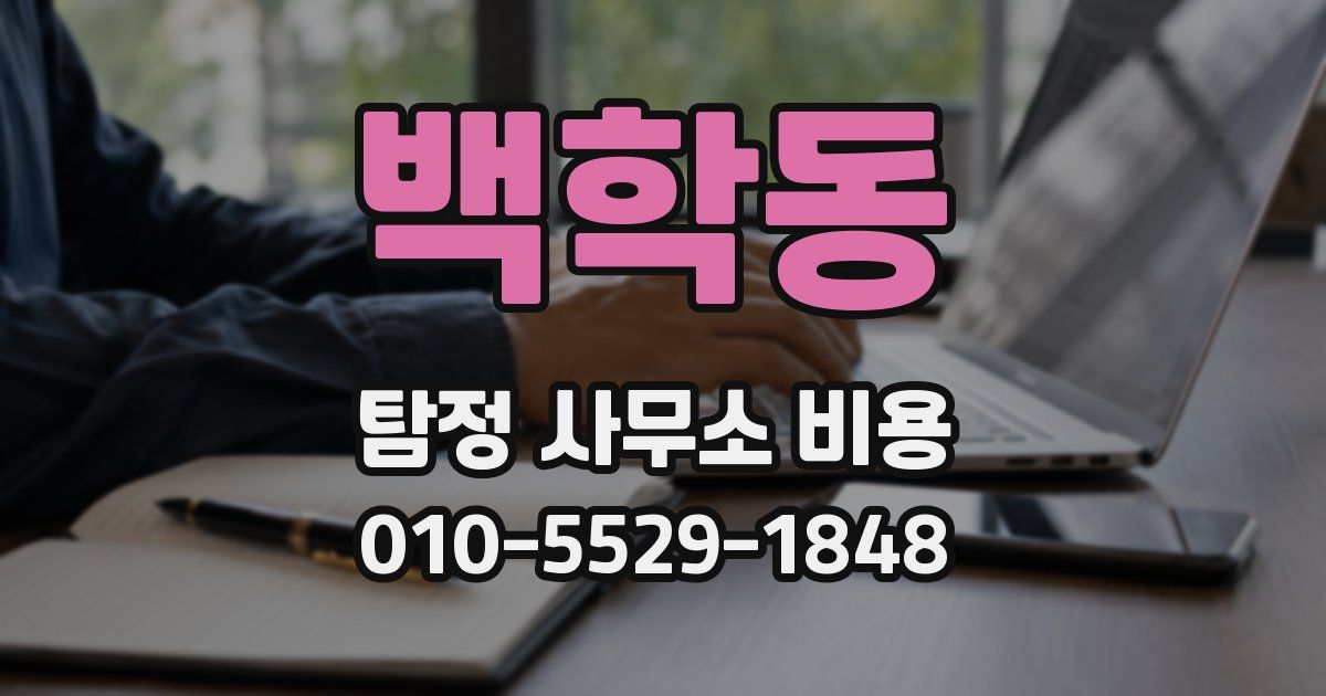 백학동 탐정 사무소 비용