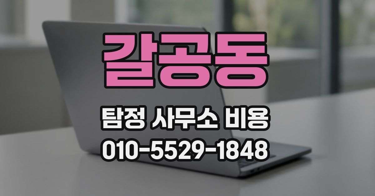 갈공동 탐정 사무소 비용