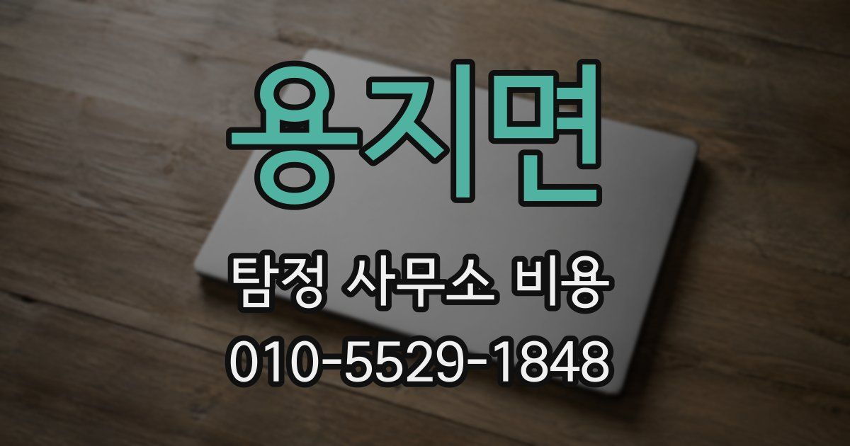 용지면 탐정 사무소 비용
