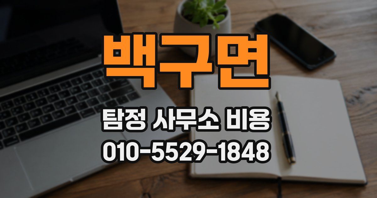 백구면 탐정 사무소 비용