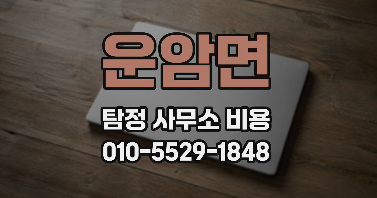 운암면 탐정 사무소 비용