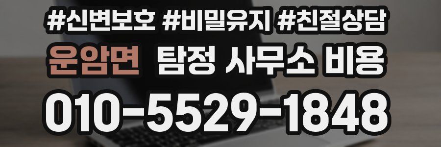 운암면 탐정 사무소 비용