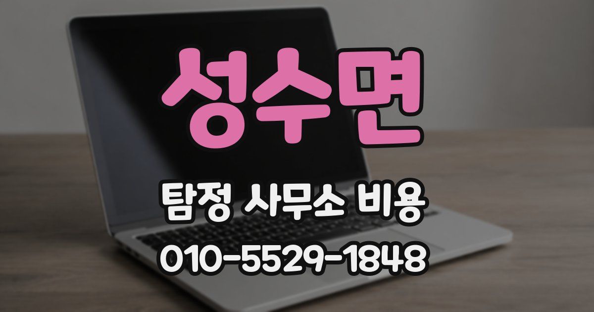 성수면 탐정 사무소 비용