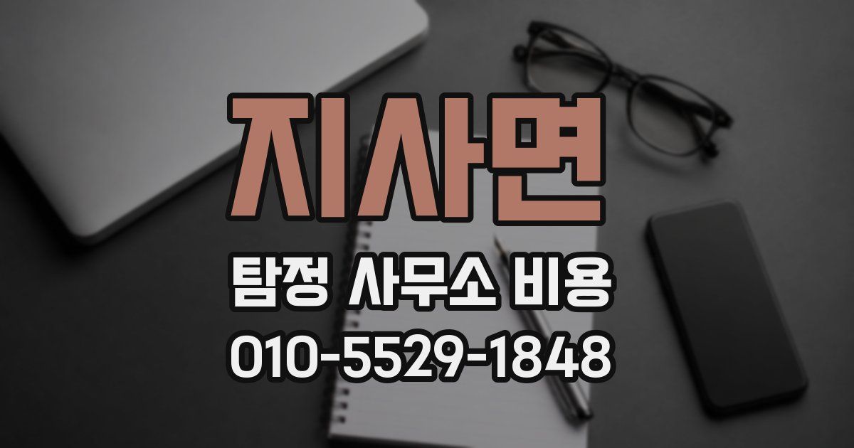 지사면 탐정 사무소 비용