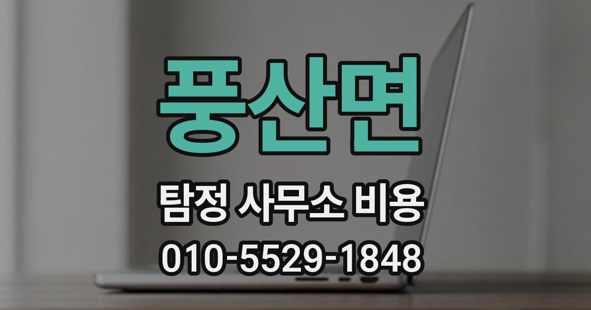 풍산면 탐정 사무소 비용