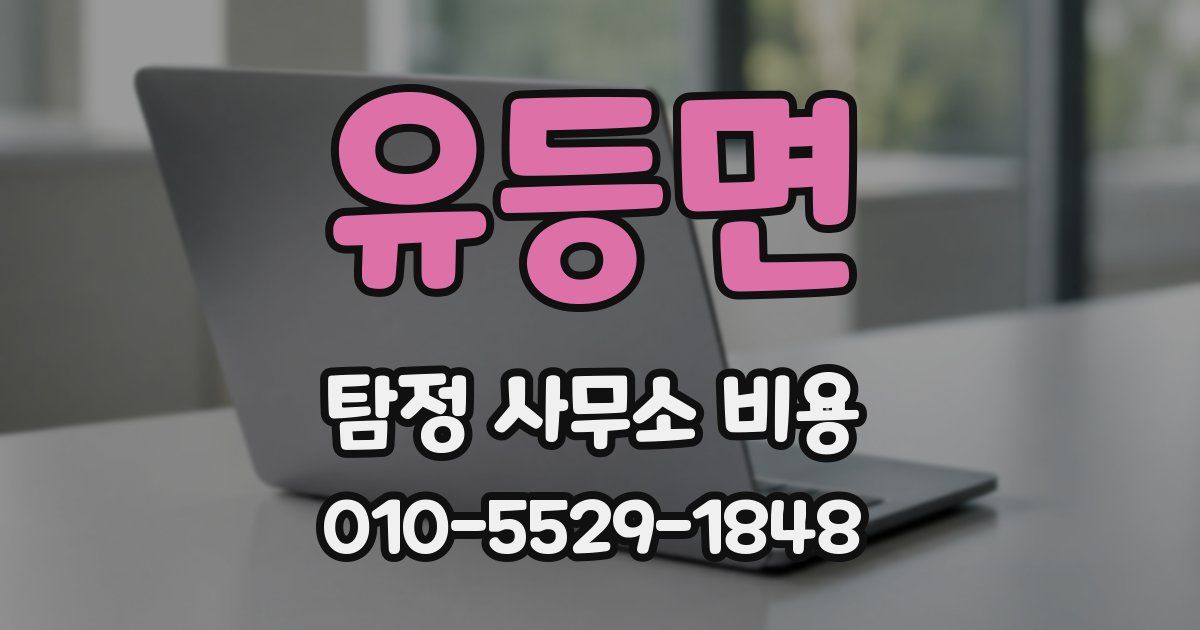 유등면 탐정 사무소 비용