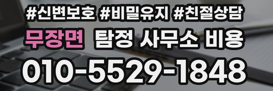 무장면 탐정 사무소 비용