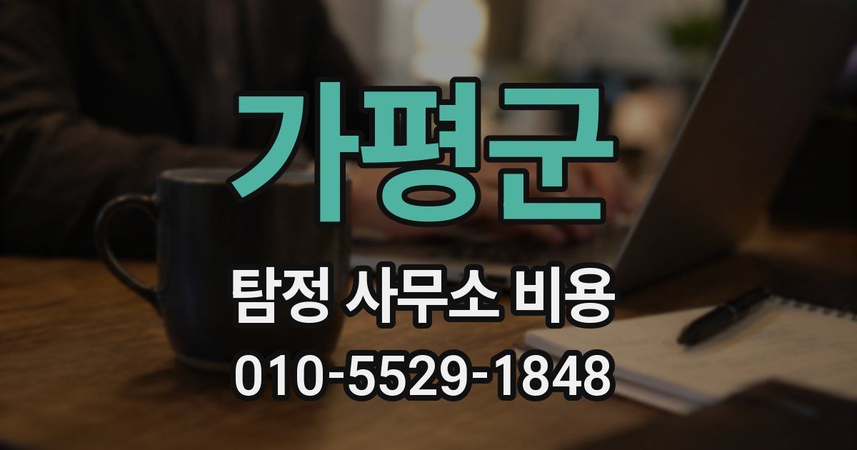 가평군 탐정 사무소 비용