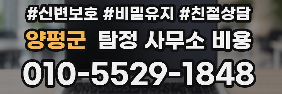 양평군 탐정 사무소 비용