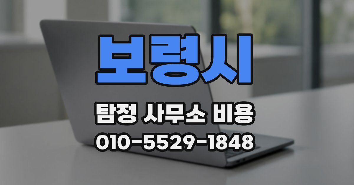 보령시 탐정 사무소 비용