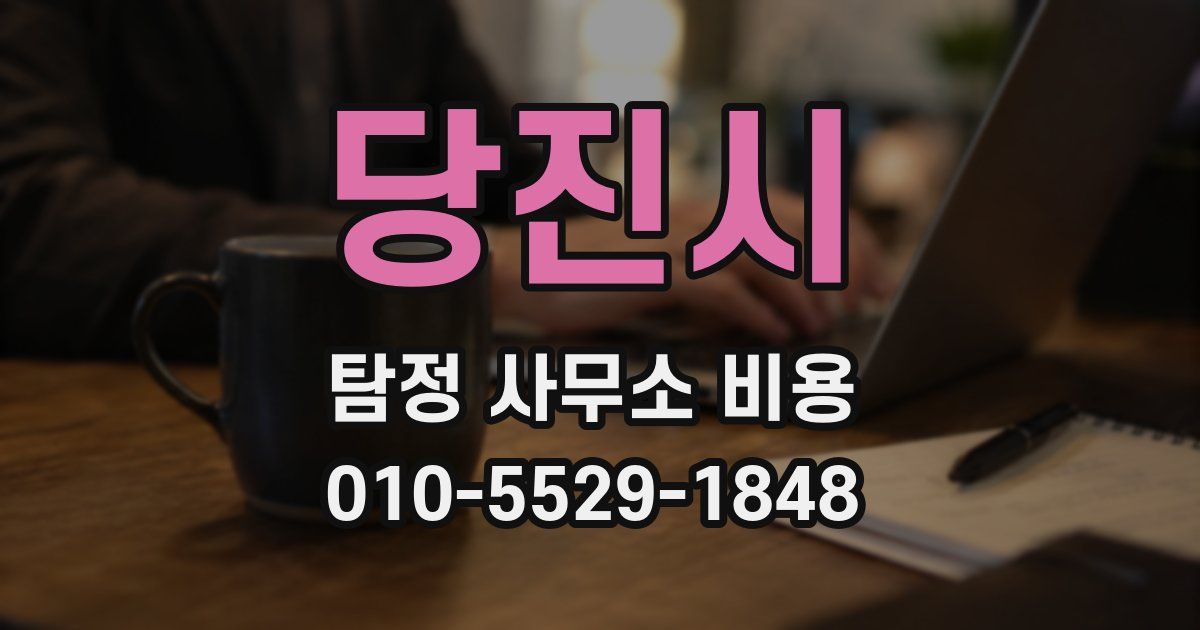 당진시 탐정 사무소 비용