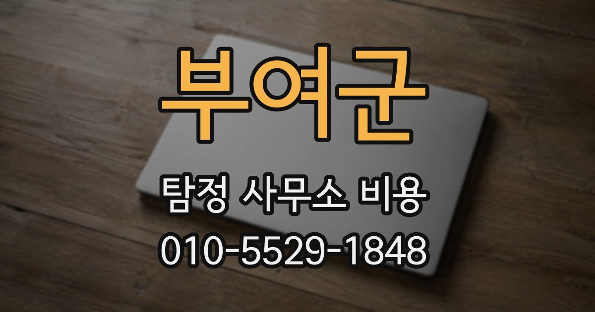 부여군 탐정 사무소 비용