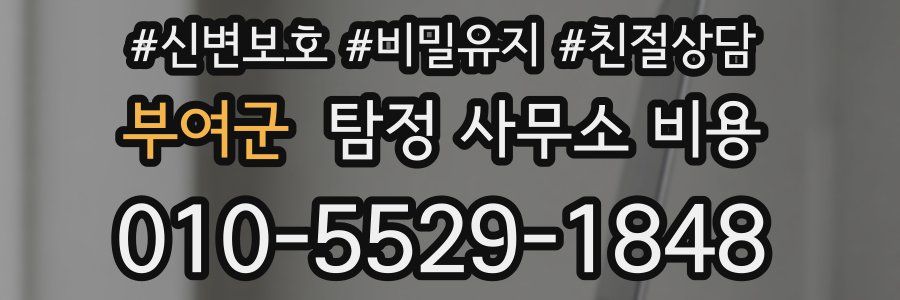 부여군 탐정 사무소 비용