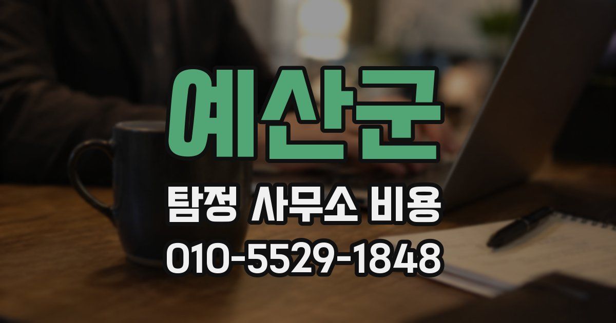 예산군 탐정 사무소 비용