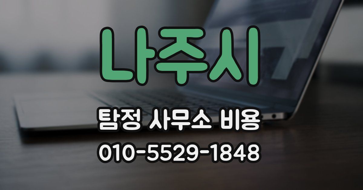 나주시 탐정 사무소 비용