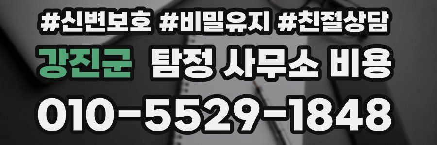 강진군 탐정 사무소 비용