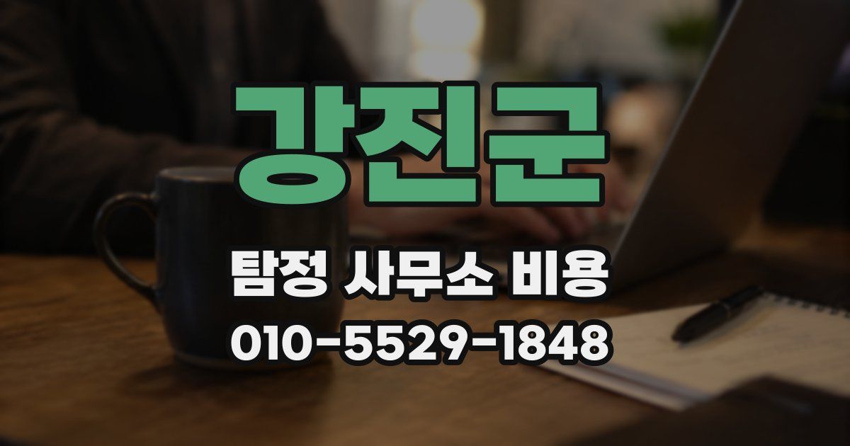 강진군 탐정 사무소 비용