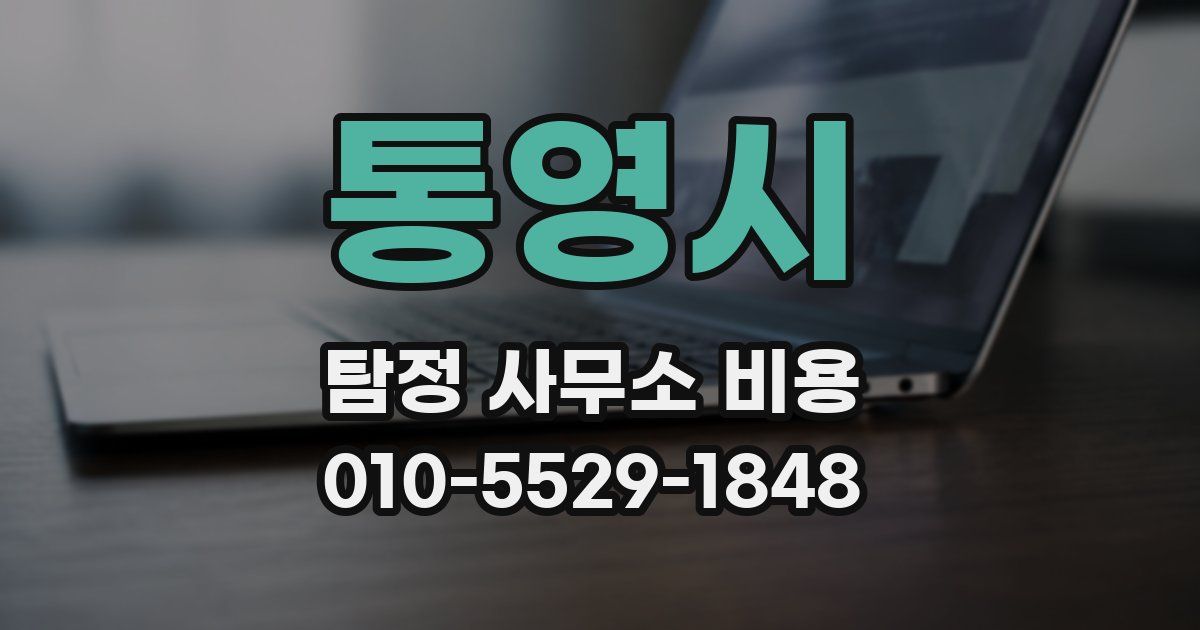 통영시 탐정 사무소 비용