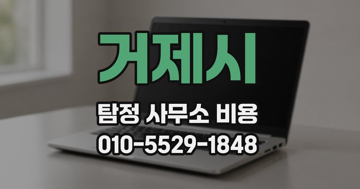 거제시 탐정 사무소 비용