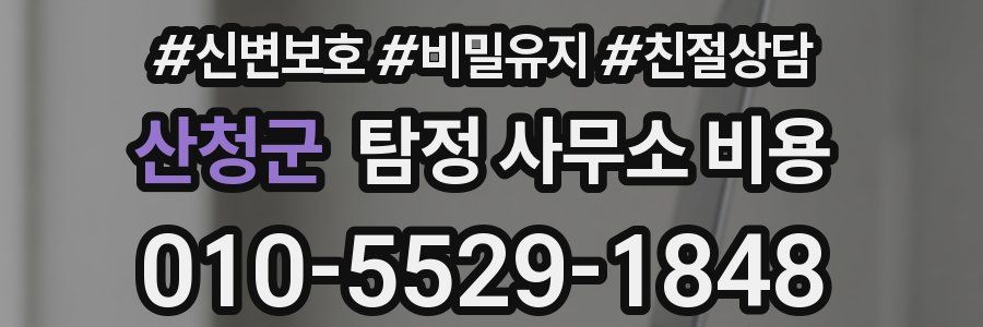 산청군 탐정 사무소 비용
