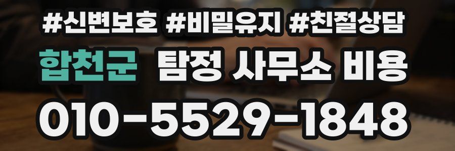 합천군 탐정 사무소 비용