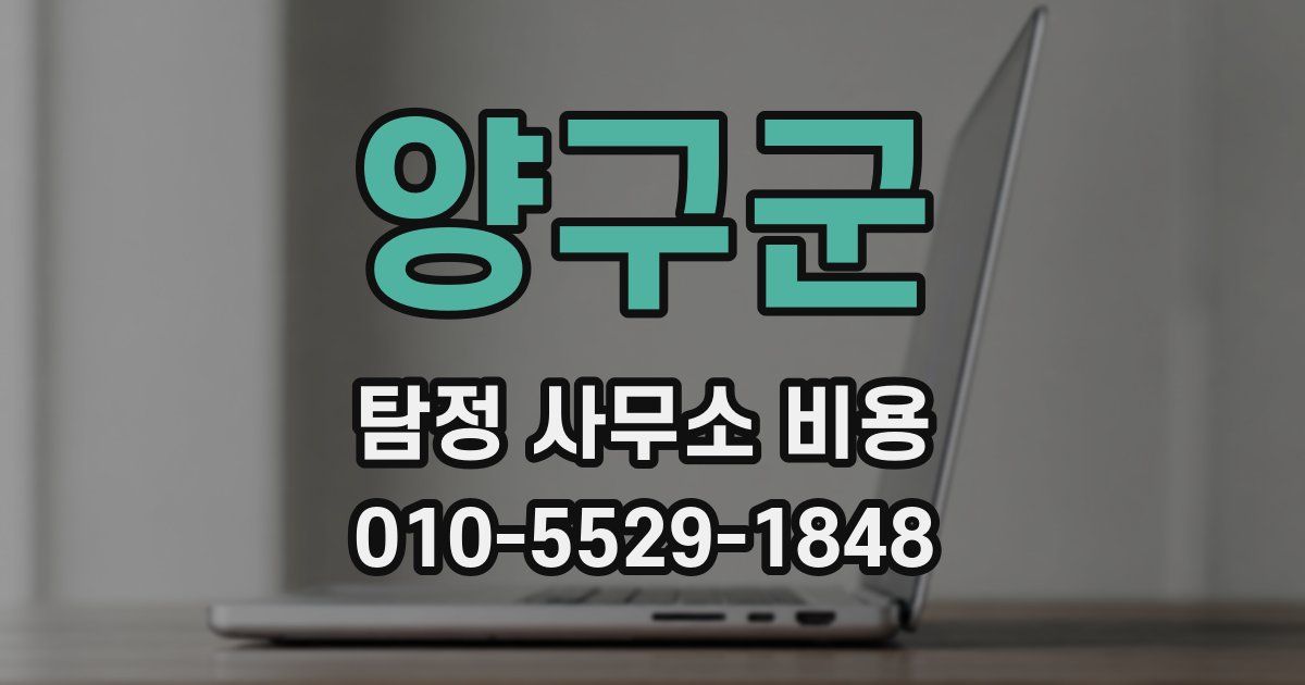 양구군 탐정 사무소 비용
