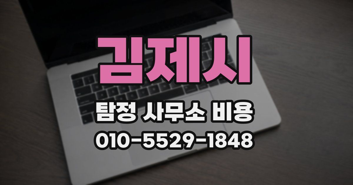 김제시 탐정 사무소 비용