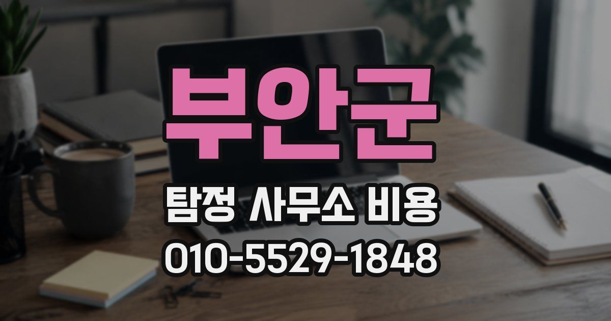 부안군 탐정 사무소 비용