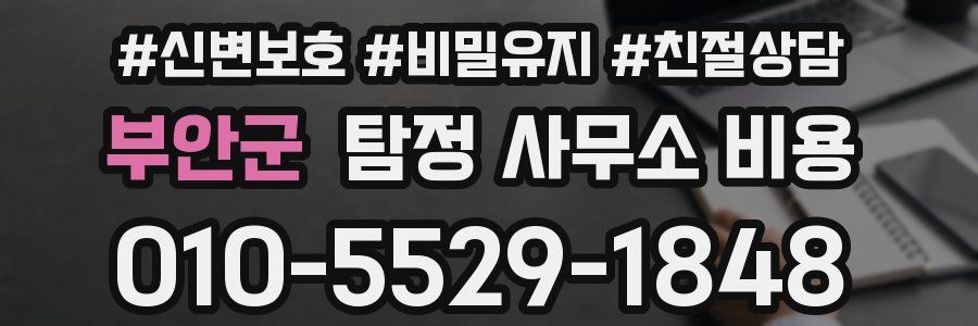 부안군 탐정 사무소 비용