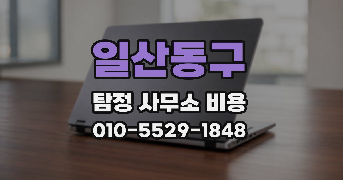 일산동구 탐정 사무소 비용