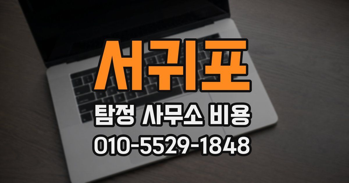 서귀포 탐정 사무소 비용