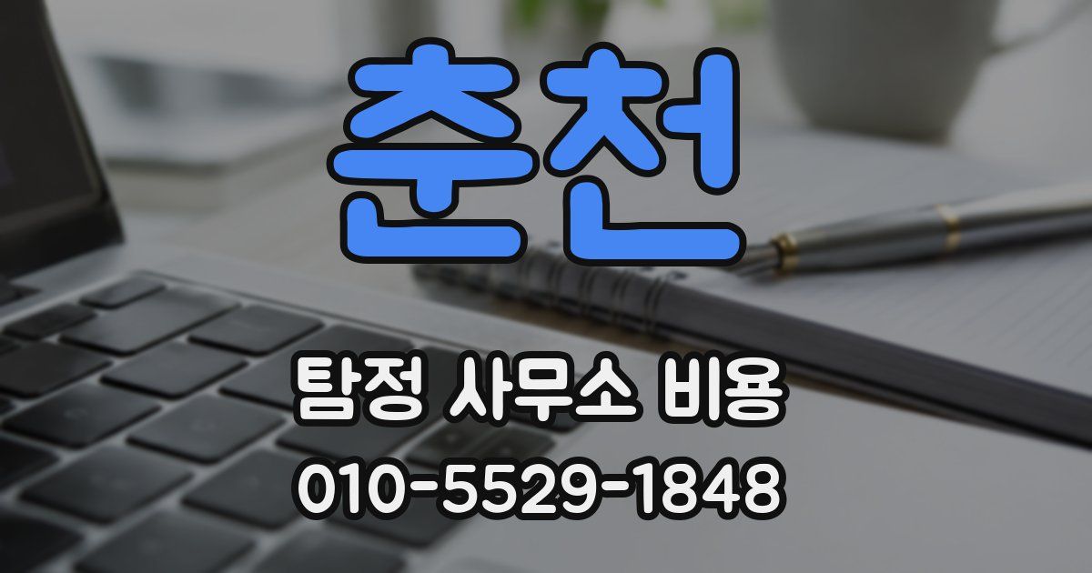 춘천 탐정 사무소 비용