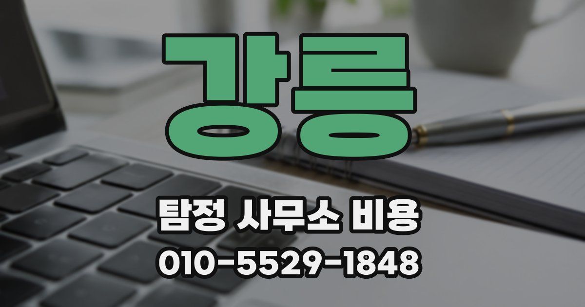 강릉 탐정 사무소 비용