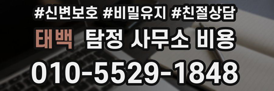 태백 탐정 사무소 비용