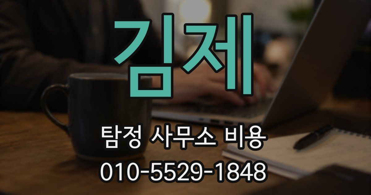 김제 탐정 사무소 비용