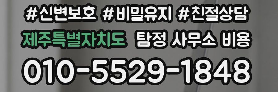 제주특별자치도 탐정 사무소 비용