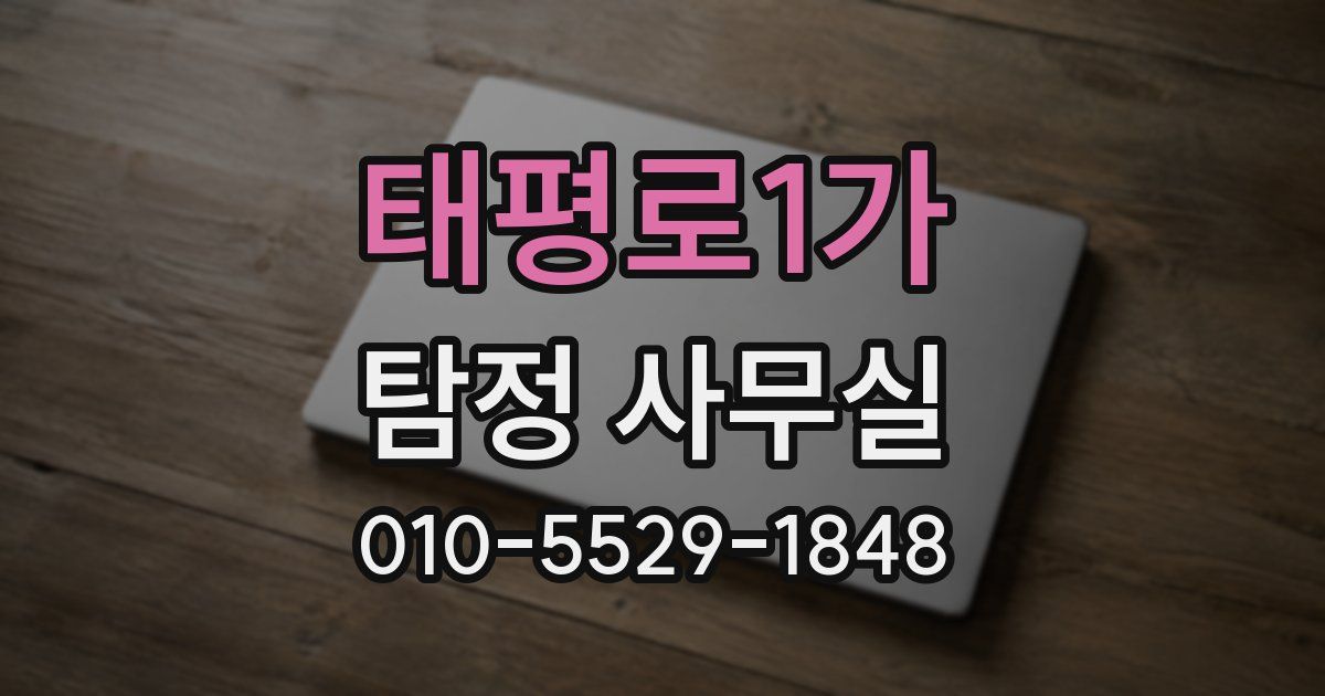 태평로1가 탐정 사무실