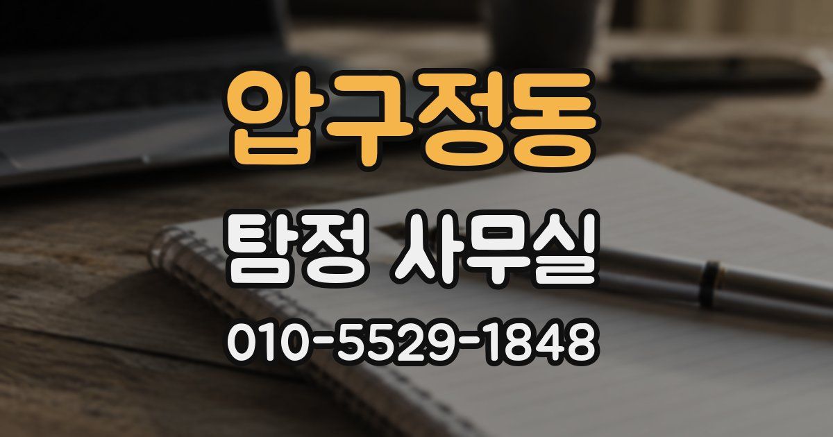 압구정동 탐정 사무실
