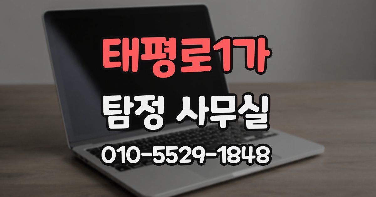 태평로1가 탐정 사무실
