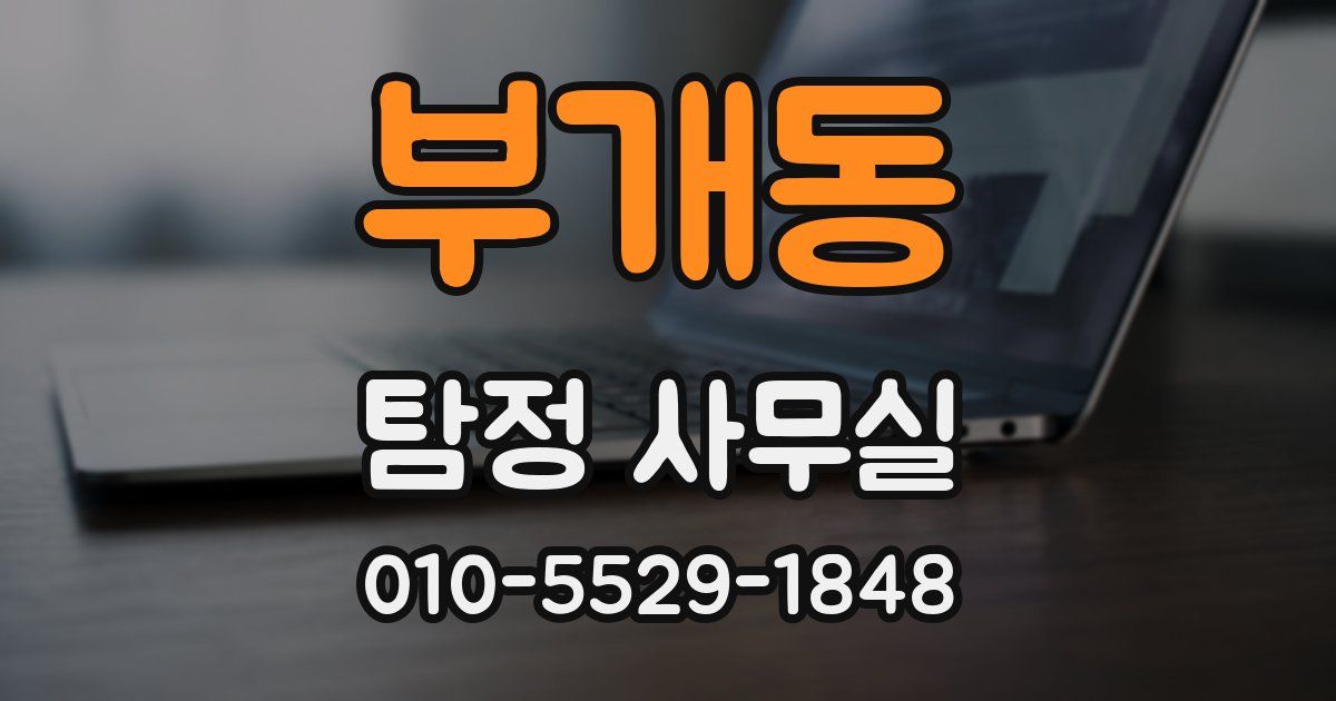 부개동 탐정 사무실