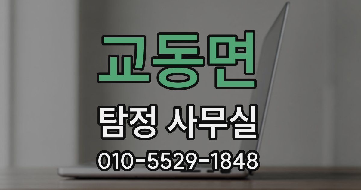교동면 탐정 사무실