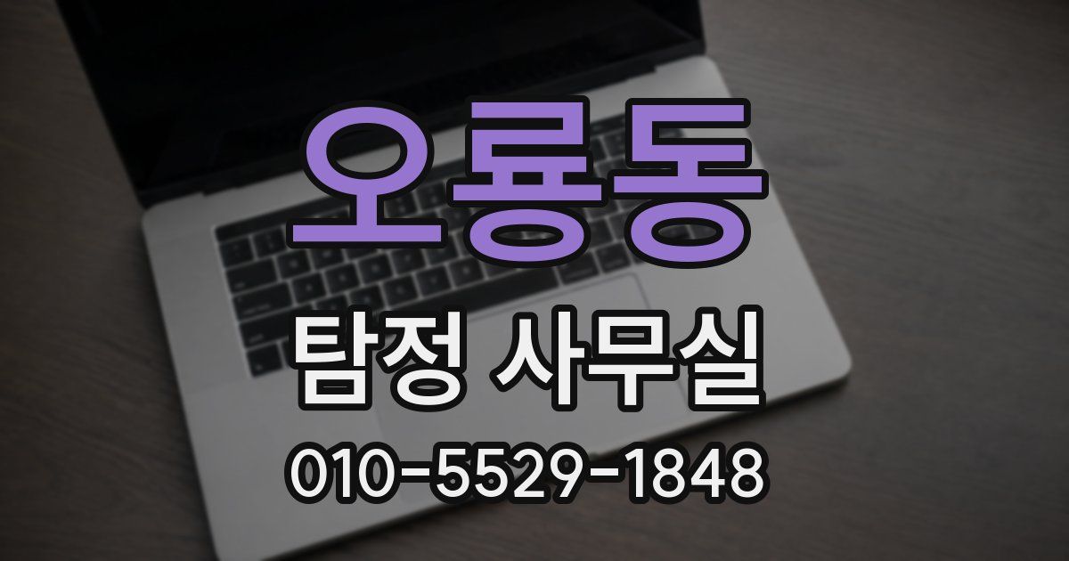 오룡동 탐정 사무실