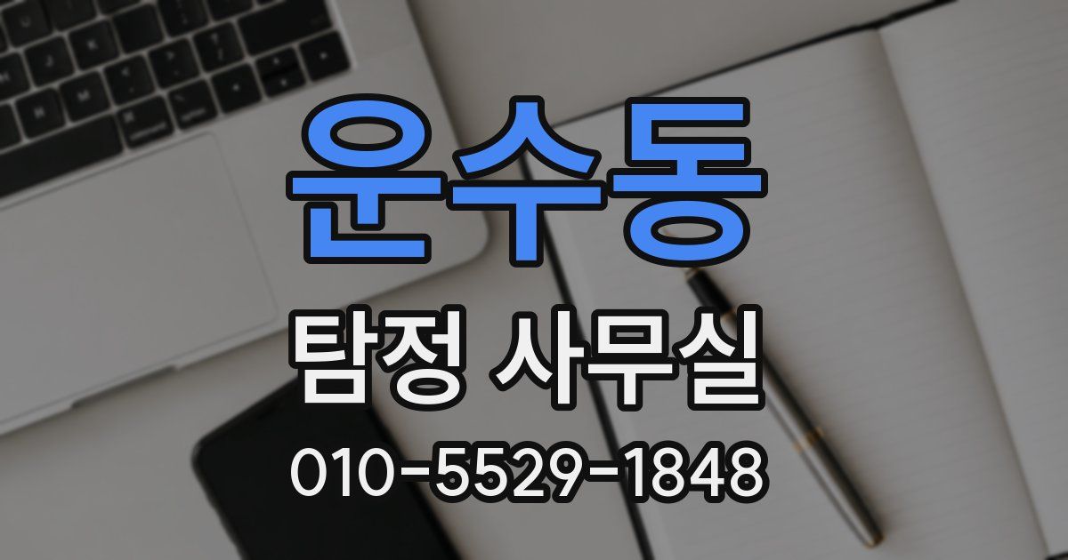 운수동 탐정 사무실