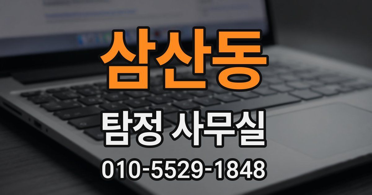 삼산동 탐정 사무실
