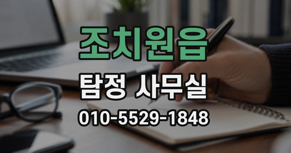 조치원읍 탐정 사무실