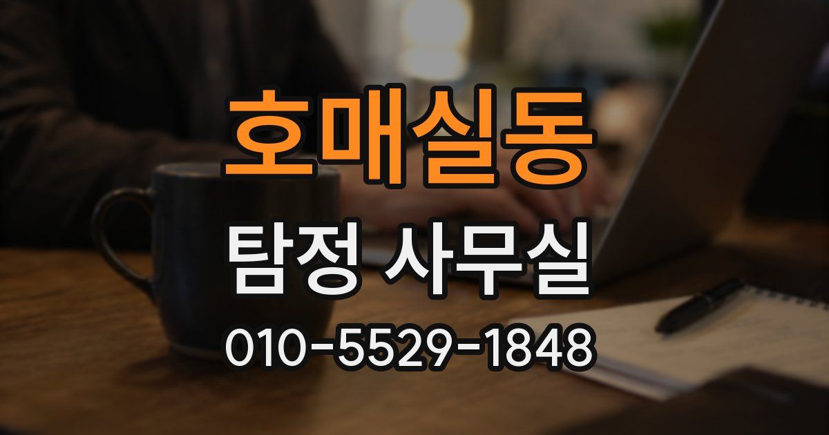 호매실동 탐정 사무실