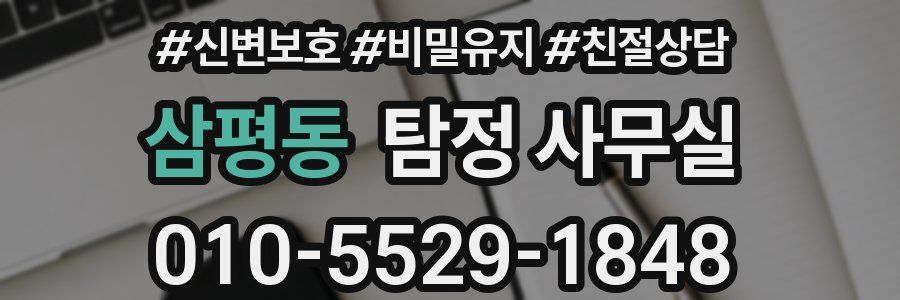 삼평동 탐정 사무실
