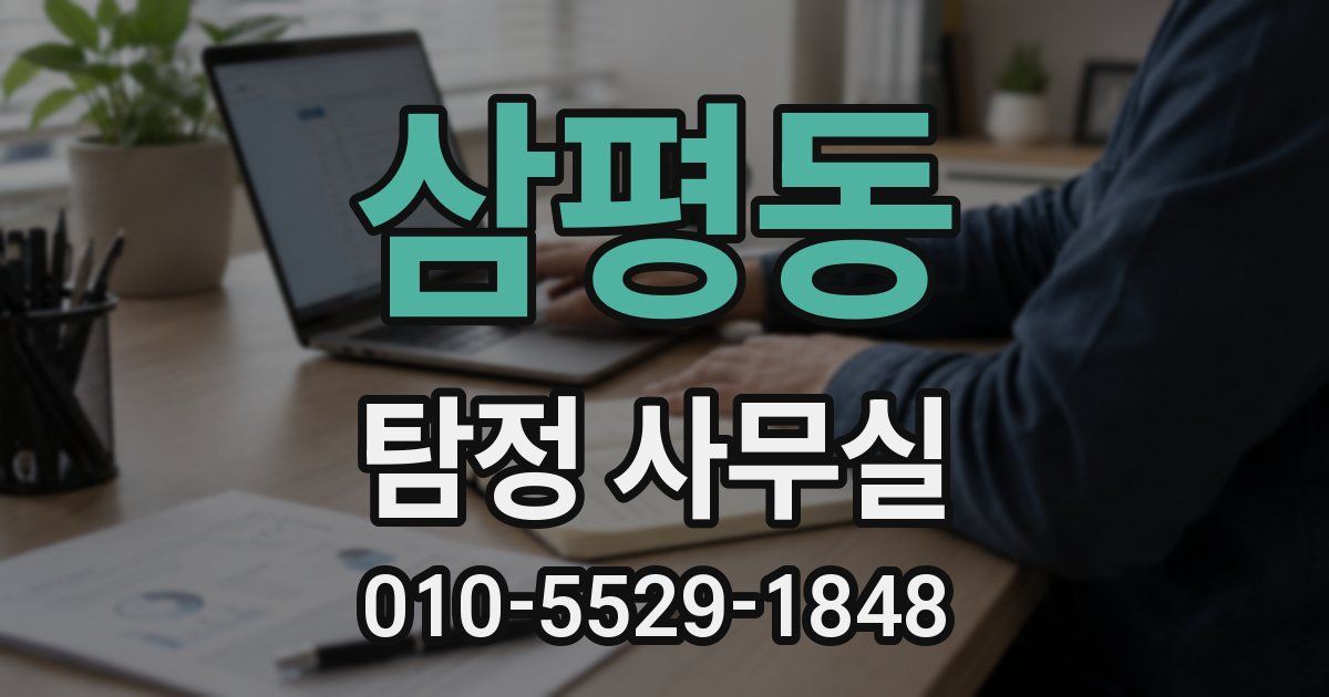 삼평동 탐정 사무실
