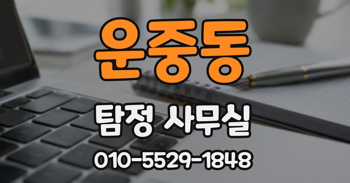 운중동 탐정 사무실