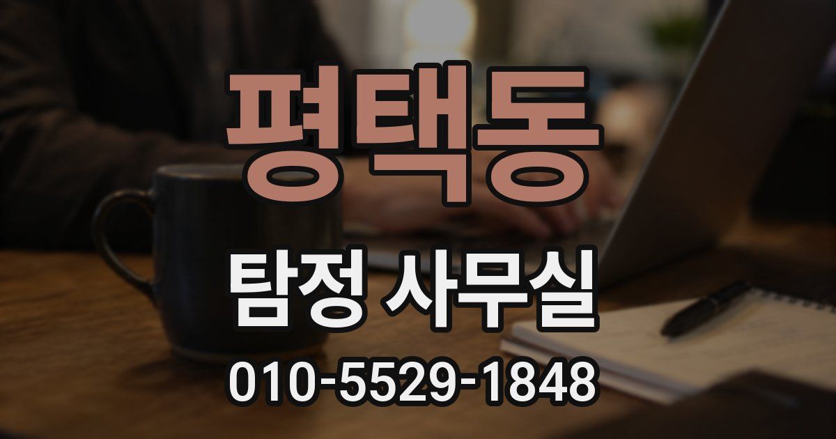 평택동 탐정 사무실